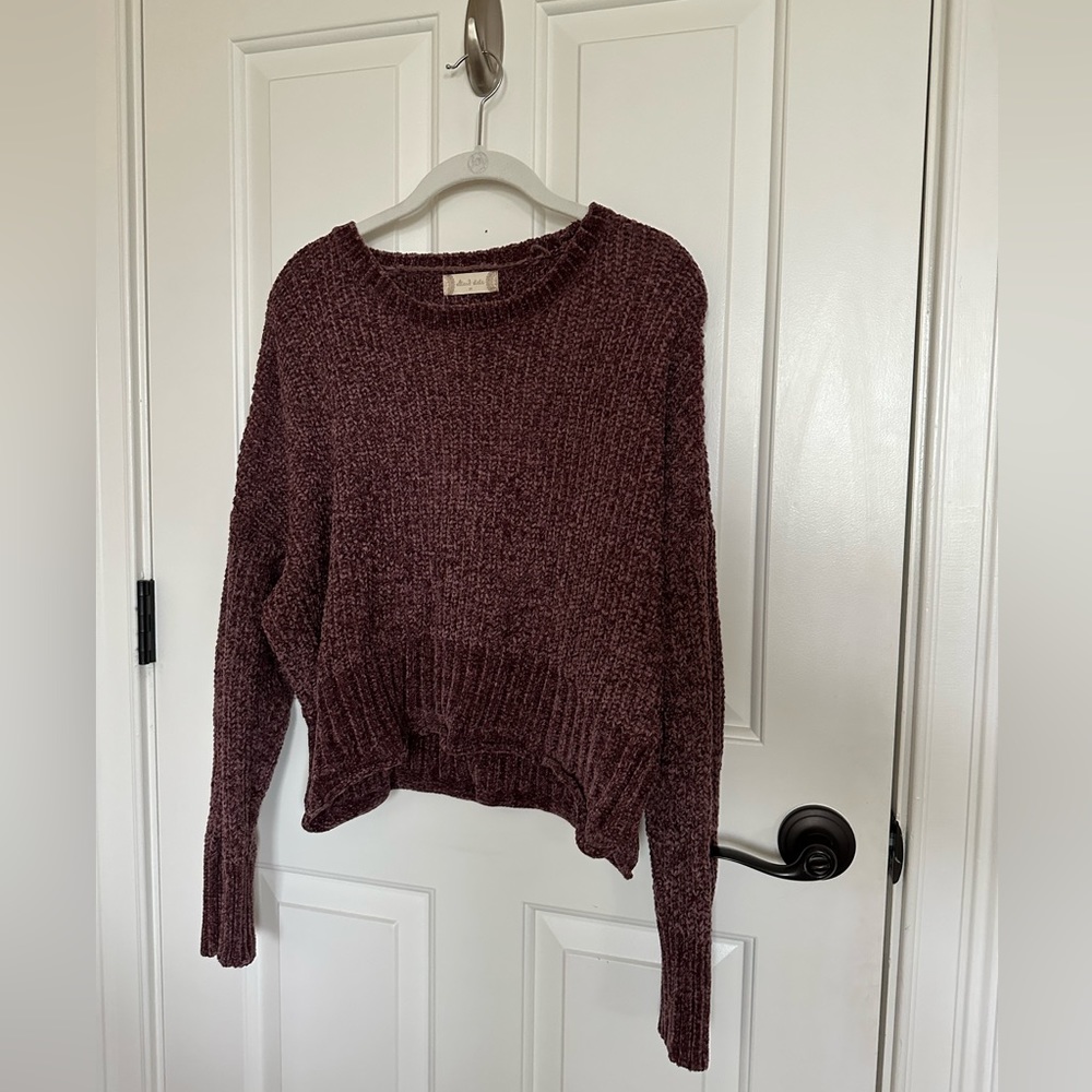 Altar’d State Burgundy Chenile Sweater